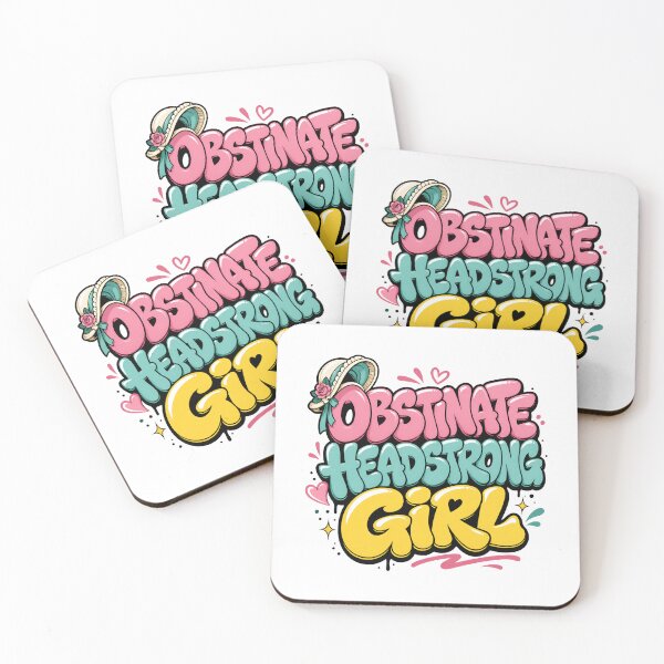Item preview, Obstinate Headstrong Girl Pride and Prejudice Bubble Letter Art designed and sold by Fenay Designs.