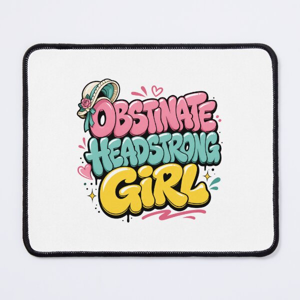 Item preview, Obstinate Headstrong Girl Pride and Prejudice Bubble Letter Art designed and sold by Fenay Designs.