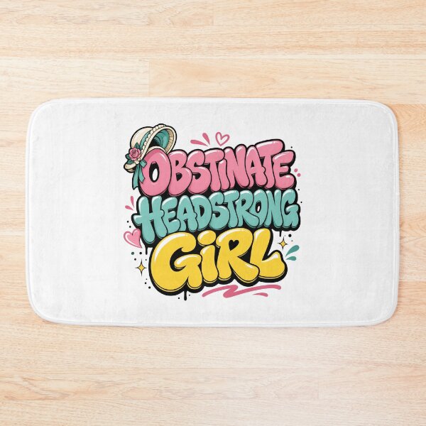 Item preview, Obstinate Headstrong Girl Pride and Prejudice Bubble Letter Art designed and sold by Fenay Designs.