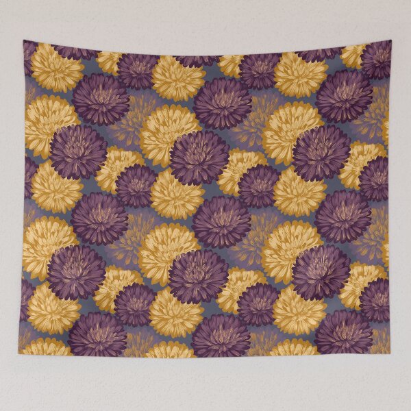 Item preview, Whimsical Chrysanthemum Floral - Flower Floral Pattern  - Retirement Gifts for Wife designed and sold by RoyalStarsPatts.