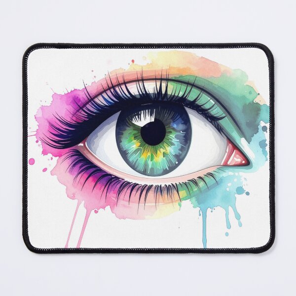 Item preview, Female eye, green, in translucent watercolors designed and sold by LiskoDesign.