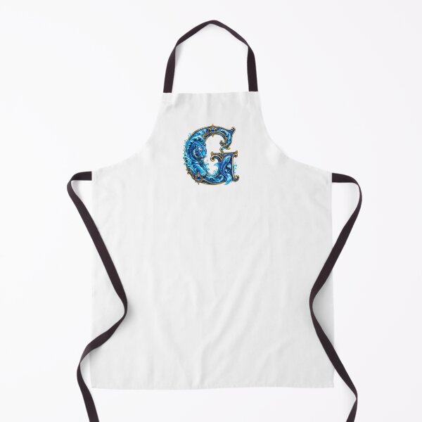 Item preview, Aqua Zodiac Guardian White Tiger-Pisces Letter G designed and sold by BlissBlvdShop.
