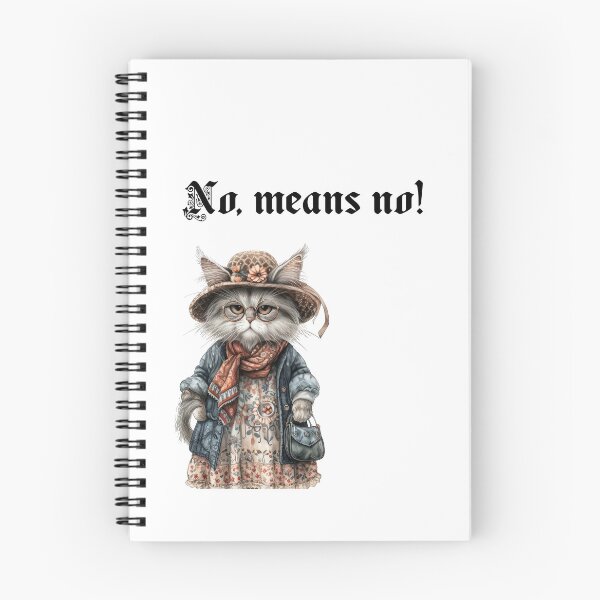 Item preview, No Means No – Sassy Grandma Cat with Attitude Funny Cat Design designed and sold by EVESTUDIOART.