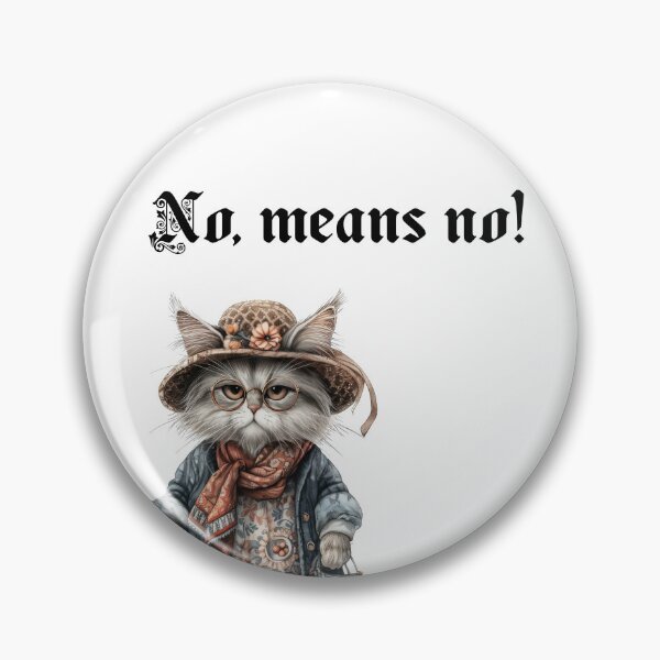 Item preview, No Means No – Sassy Grandma Cat with Attitude Funny Cat Design designed and sold by EVESTUDIOART.