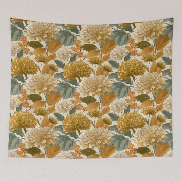Item preview, Vibrant Chrysanthemum Print  - Birth Flower Pattern  - Retirement Gifts for Husband designed and sold by RoyalStarsPatts.