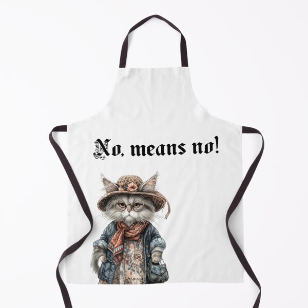 Item preview, No Means No – Sassy Grandma Cat with Attitude Funny Cat Design designed and sold by EVESTUDIOART.