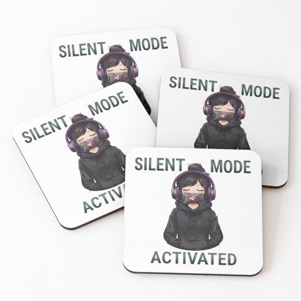Item preview, Silent Mode Activated Funny Anime Gamer Girl designed and sold by Northern Glow Art.