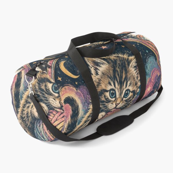 Item preview, Playful Kitten & Rainbow Yarn - Vintage 90s Cat Graphic Tee designed and sold by VHSmeow.