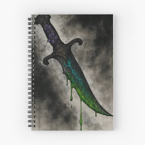 Item preview, Serpent's Kiss Dagger — Poison Venom Dark Fantasy Ink Art Print designed and sold by MouradStudio.