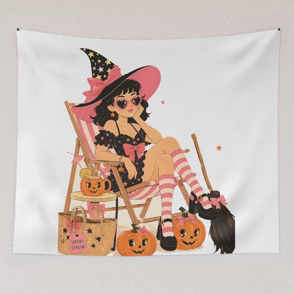 Item preview, Summerween Vibes: Tropical Halloween Witch designed and sold by Ned_Studio.