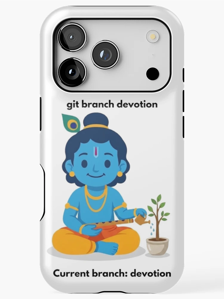 Thumbnail 1 of 4, iPhone Case, git branch devotion | Git Developer Sticker | Tech Humor designed and sold by BhaktiByte.
