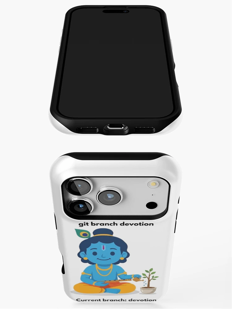 Thumbnail 3 of 4, iPhone Case, git branch devotion | Git Developer Sticker | Tech Humor designed and sold by BhaktiByte.