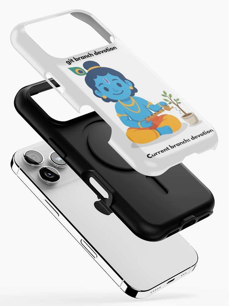 Thumbnail 2 of 4, iPhone Case, git branch devotion | Git Developer Sticker | Tech Humor designed and sold by BhaktiByte.
