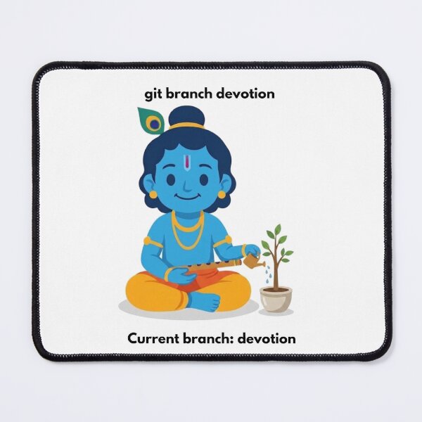 Item preview, git branch devotion | Git Developer Sticker | Tech Humor designed and sold by BhaktiByte.