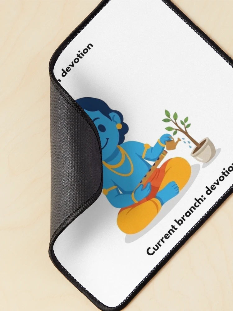 Thumbnail 2 of 5, Mouse Pad, git branch devotion | Git Developer Sticker | Tech Humor designed and sold by BhaktiByte.