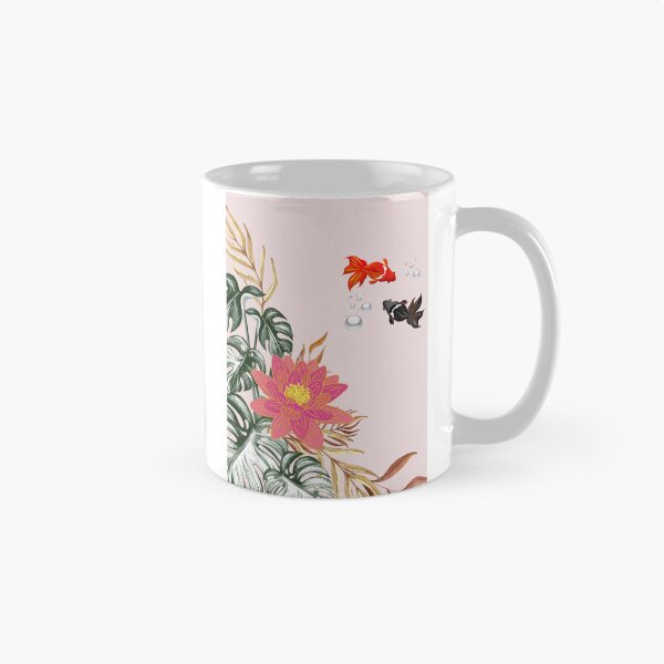 Item preview, Japanese Koi Fish and Pink Water Lily Botanical Art designed and sold by LabPixelPulse.