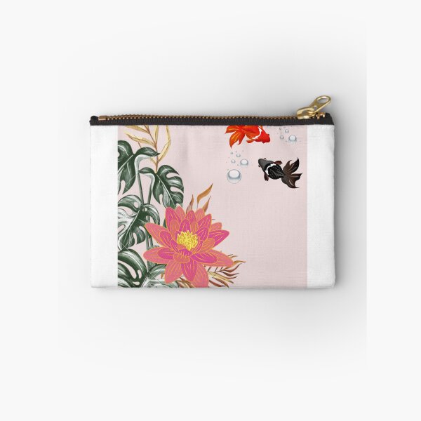 Item preview, Japanese Koi Fish and Pink Water Lily Botanical Art designed and sold by LabPixelPulse.