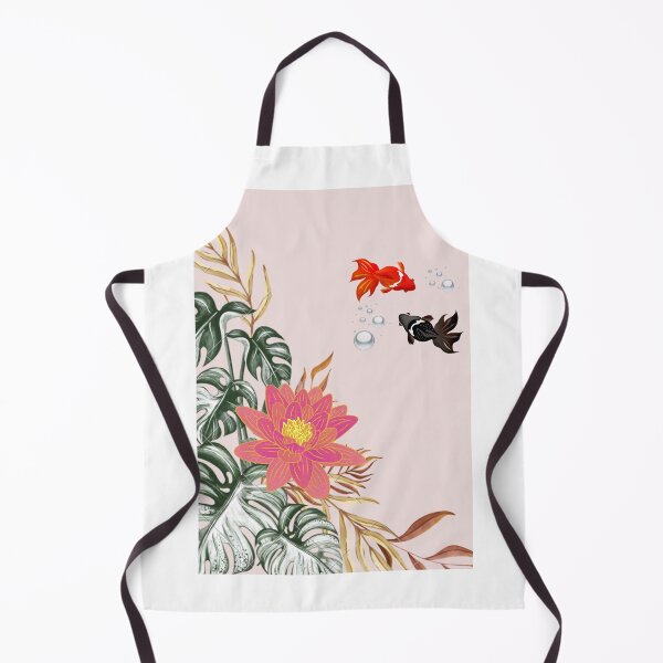 Item preview, Japanese Koi Fish and Pink Water Lily Botanical Art designed and sold by LabPixelPulse.