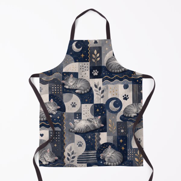 Item preview, Sleeping Gray Cat Moon Pattern designed and sold by Mindworx21.