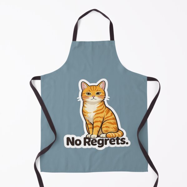 Item preview, No Regrets. Orange Tabby Cat Meme | Funny Cat Sticker Design designed and sold by BabyStark.
