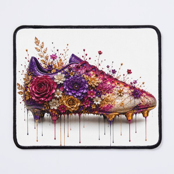 Item preview, Floral Soccer Cleat Bouquet Gold Purple Pink Art designed and sold by Aureva Arts Shop.