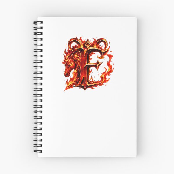 Item preview, Aries Emberstallion Flameglyph Letter F designed and sold by BlissBlvdShop.
