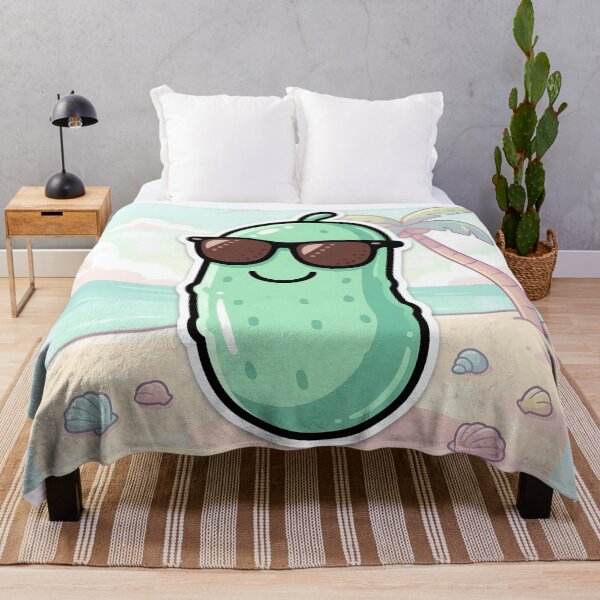 Item preview, Cute Sticker Style Pickle on Beach - Funny Dill With It Summer Sunglasses designed and sold by Basma Designs | Funny Shirts, Stickers & Mugs.