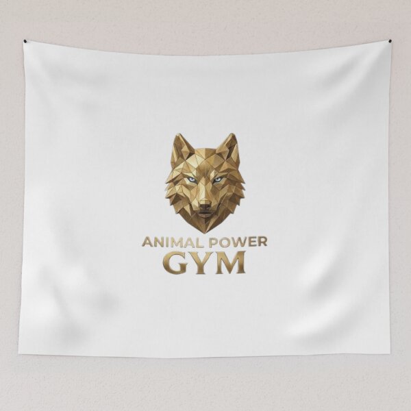Item preview, Animal Power Gym- Luxury Gold Wolf Fitness Design designed and sold by Northern Glow Art.