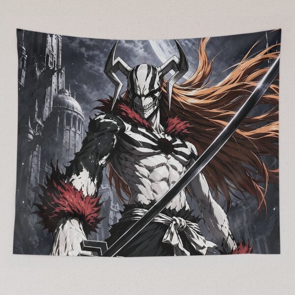 Item preview, Ichigo | Horned Skull Warrior – Dark Fantasy Moon Knight | Gothic Anime Inspired Art designed and sold by Dyan4.