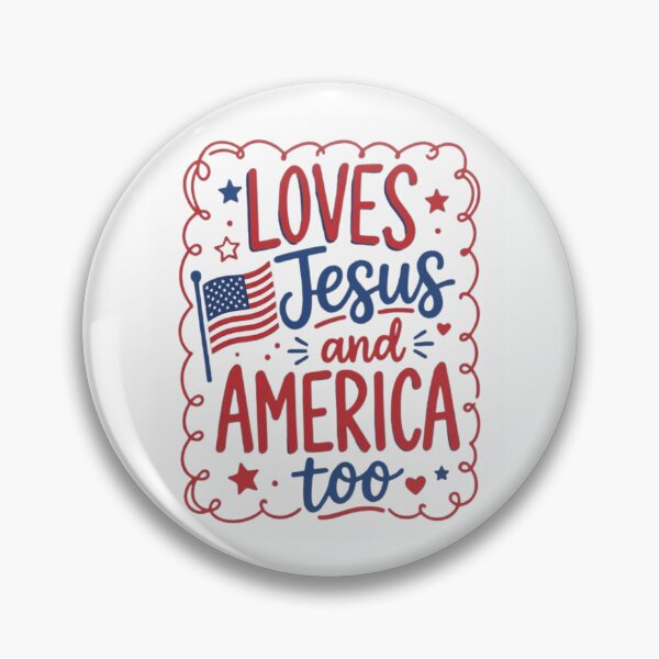 Item preview, Loves Jesus and America Too Patriotic Christian American Flag designed and sold by haitrieuic96.