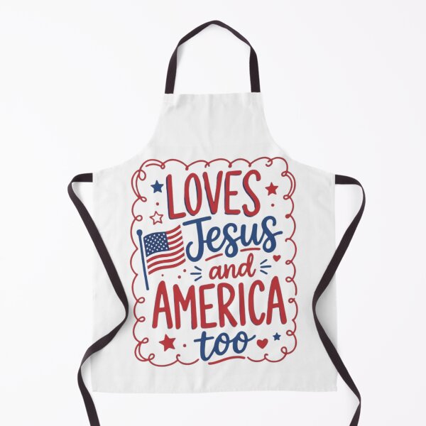 Item preview, Loves Jesus and America Too Patriotic Christian American Flag designed and sold by haitrieuic96.
