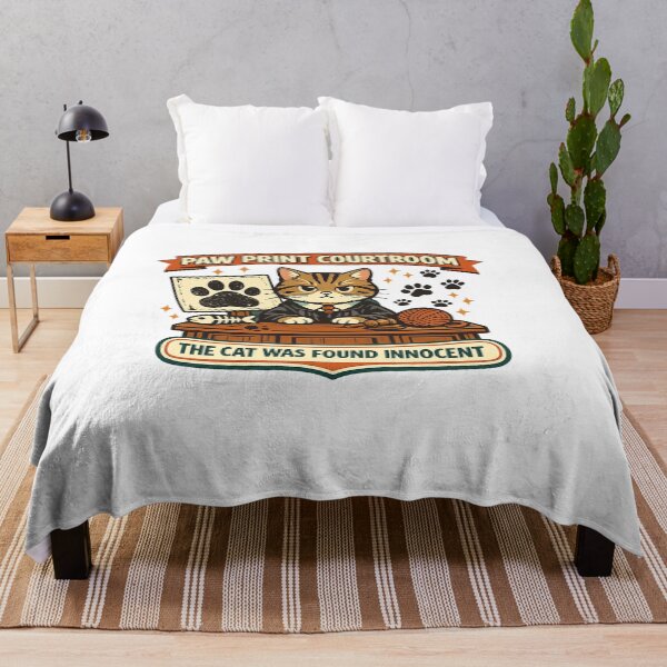 Item preview, Paw Print Courtroom Funny Cat Judge designed and sold by Concrete Coffee Studio.