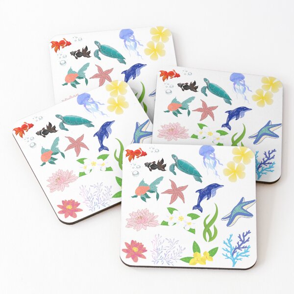 Item preview, Aesthetic Ocean Life Sticker Pack - Cute Sea Animals designed and sold by LabPixelPulse.