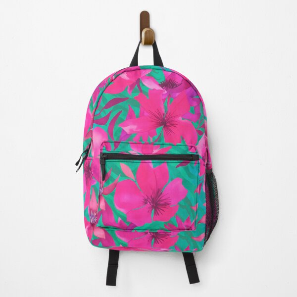 Item preview, Bold Tropical Blooms Jungle Reverie Pink Turquoise designed and sold by artsandsoul.