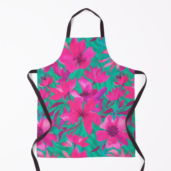Item preview, Bold Tropical Blooms Jungle Reverie Pink Turquoise designed and sold by artsandsoul.