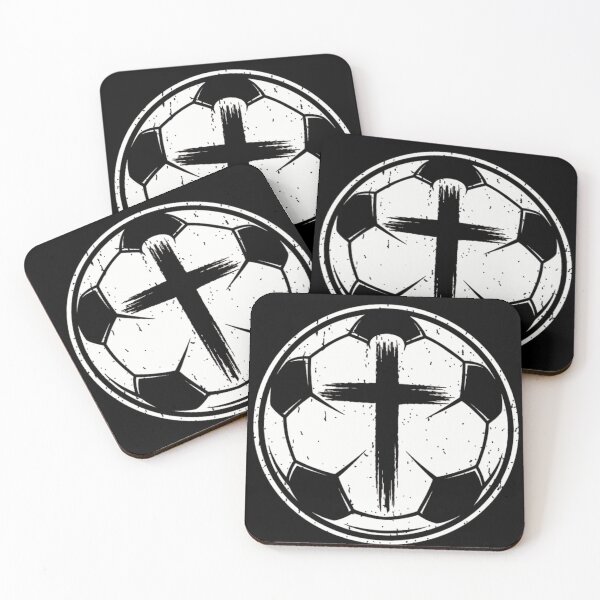 Item preview, Vintage Distressed Soccer Ball Cross Christian Faith Athlete designed and sold by haitrieuic96.