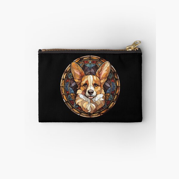Item preview, Dilute Sable Corgi Dog Stained Glass Leadlight Artistic Design Mom Dad designed and sold by rafaeltto.