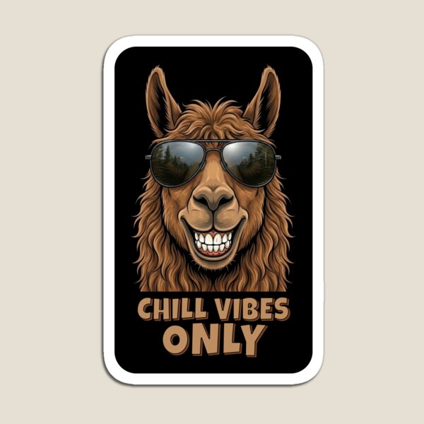 Item preview, Chill Vibes Only Funny Lama Sunglasses Retro Graphic designed and sold by DigitalArtx-com.