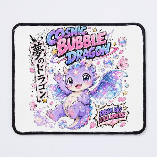 Item preview, Cosmic Bubble Dragon – Cute Kawaii Manga Monster designed and sold by BadMary.