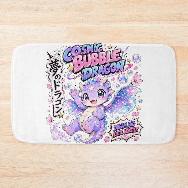 Item preview, Cosmic Bubble Dragon – Cute Kawaii Manga Monster designed and sold by BadMary.