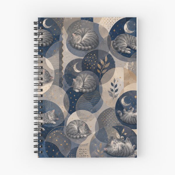 Item preview, Sleeping Gray Tabby Cat Transparent Circle Pattern designed and sold by Mindworx21.