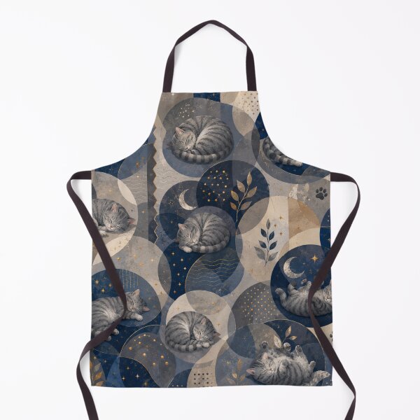 Item preview, Sleeping Gray Tabby Cat Transparent Circle Pattern designed and sold by Mindworx21.