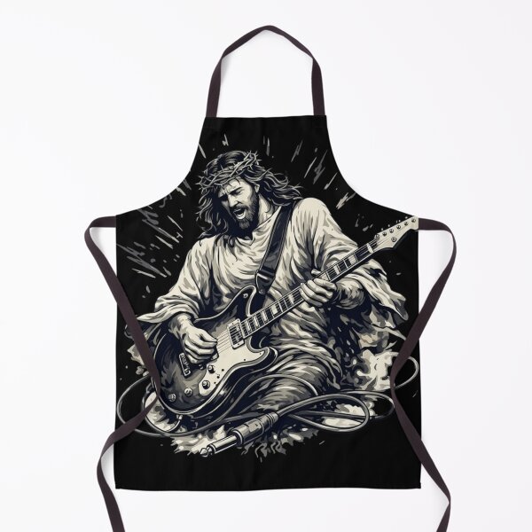 Item preview, Rockstar Jesus Shredding Guitar - Funny Christian Rock Metal Band Art designed and sold by haitrieuic96.