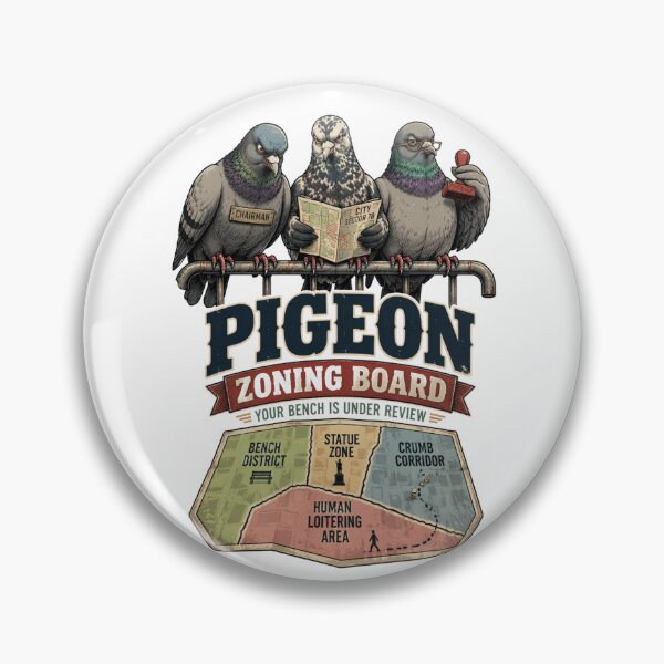 Item preview, Pigeon Zoning Board Funny Urban Bird Bureaucracy designed and sold by Print Loft.