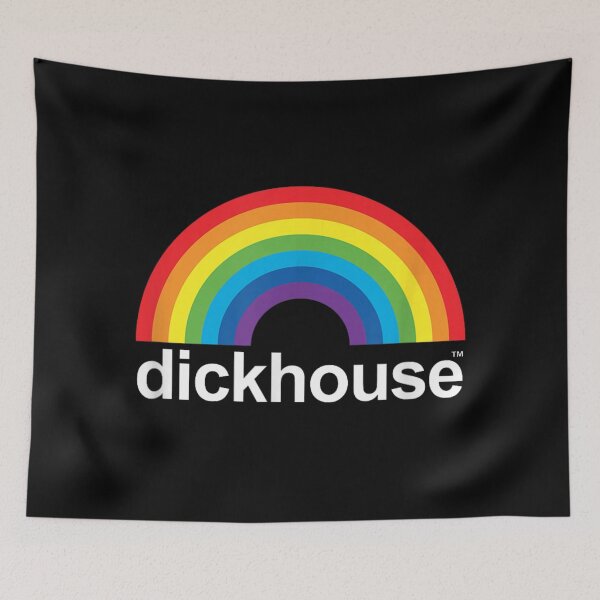 Item preview, Dickhouse Rainbow Retro Logo Funny Jackass Movie Parody Nostalgia Graphic Tee designed and sold by LittleNhutton.