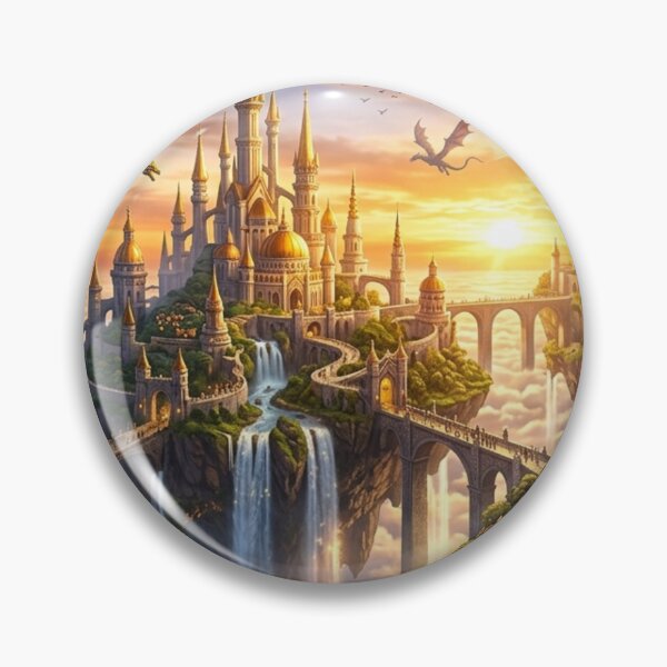 Item preview, Fantasy Floating Kingdom with Dragons designed and sold by FashioonTrends.