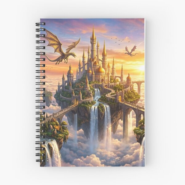 Item preview, Fantasy Floating Kingdom with Dragons designed and sold by FashioonTrends.