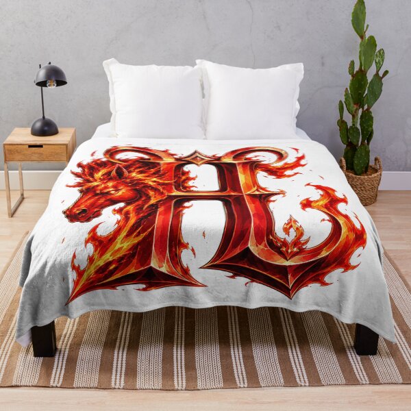 Item preview, Aries Emberstallion Flameglyph Letter H designed and sold by BlissBlvdShop.