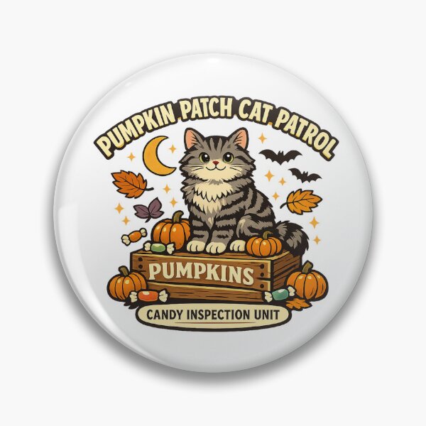 Item preview, Pumpkin Patch Cat Patrol Halloween Cat designed and sold by Concrete Coffee Studio.