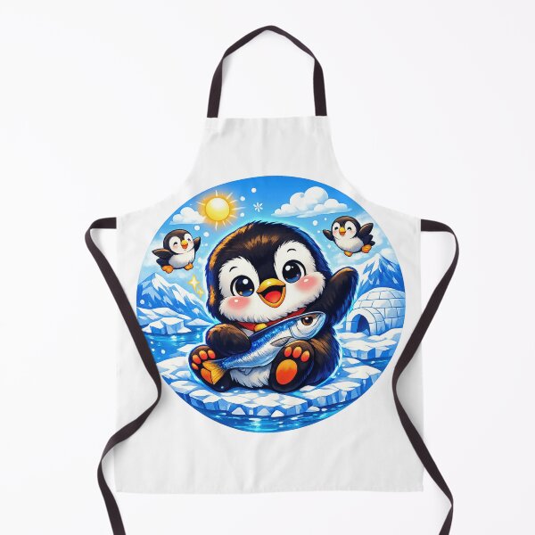 Item preview, Cute Cartoon Penguin Fishing in Winter Snow designed and sold by Nadir071010.